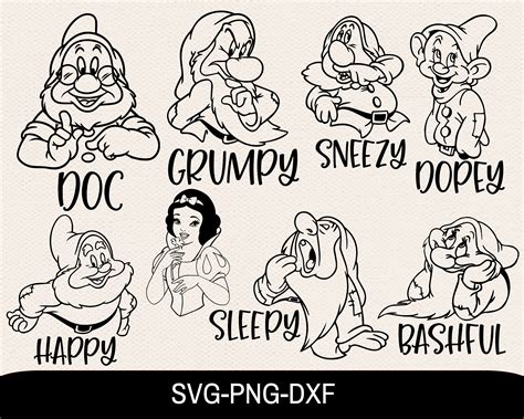 Disney Seven Dwarfs Svg Snow White Svg Seven Dwarfs Quotes Inspire