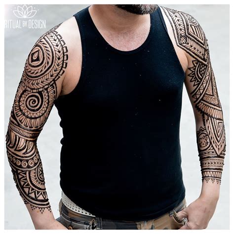 Ritual By Design Henna Sleeve Henna Men Men Henna Tattoo