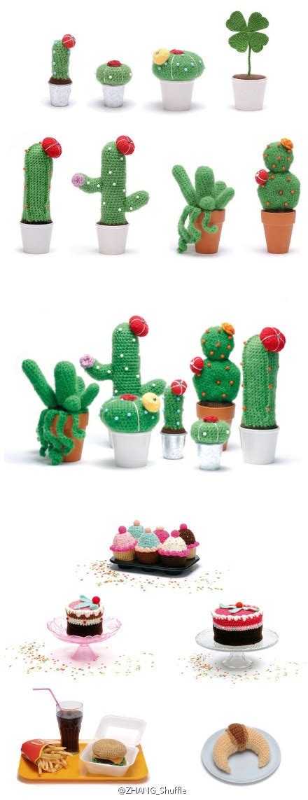 If the plant is top heavy, put the smaller pot inside a larger pot and fill the space between the. cactus crochet.. too bad i can't crochet! | Crochet cactus ...