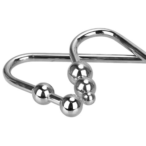 bdsm anal hook large fetish beads plug steel metal bondage restraint s adult200
