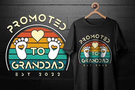 promoted to grandpa est 2022 grandfather graphic by teebay tees · creative fabrica