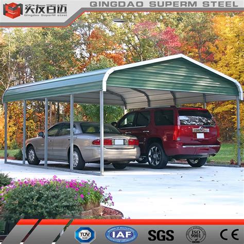 Prefabricated Steel Structure Carport For Outdoor Garages Type Car