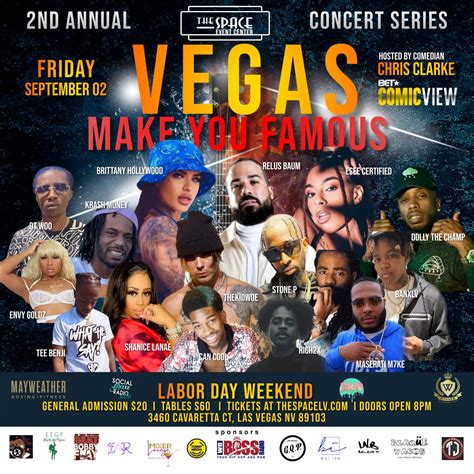 Vegas Make You Famous Second Annual Concert Series Hip Hop And R B