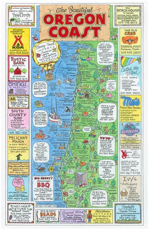 Lincoln City Oregon Tourist Map Best Tourist Places In The World