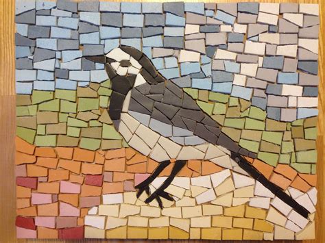 Wagtail Mosaic Bird Mosaic Birds Mosaic Art Mosaics Wagtail Yard