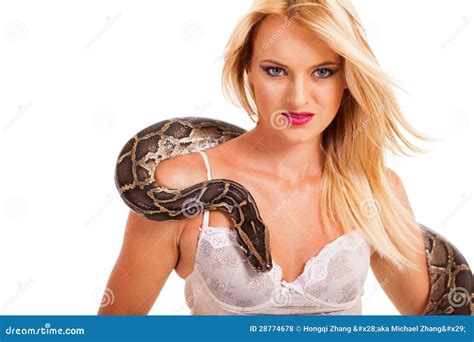 Woman Python Royalty Free Stock Photos Image