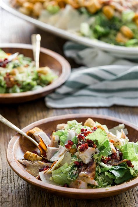 Smoked Turkey Pomegranate Brussels And Bacon Salad Welcome By Waiting