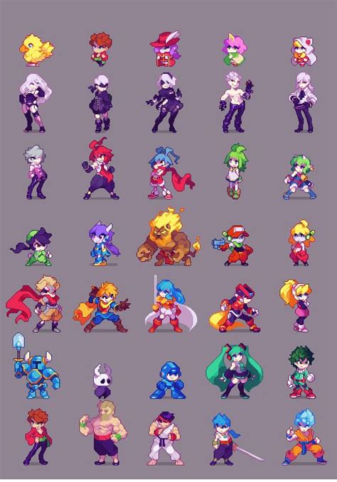 Pin De 보 햄 Em Pixel Characters And Creatures Personagens Pixel Arte