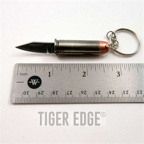2 Mini Bullet Keychain Folding Knife 44 Magnum Everyday Carry Totem