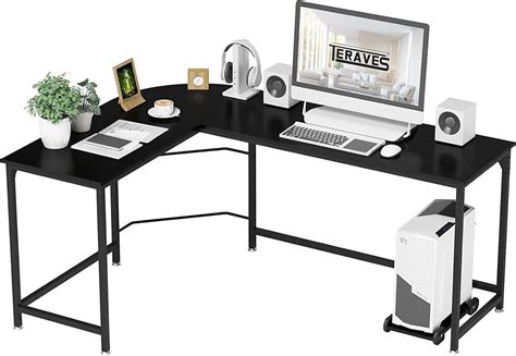 Buy Teraves Reversible L Shaped Desk Corner Gaming Computer Desk Office