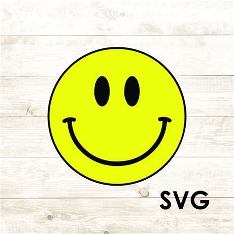 Smiley Face Smile Happy Face Svg Digital Download Cricut Etsy