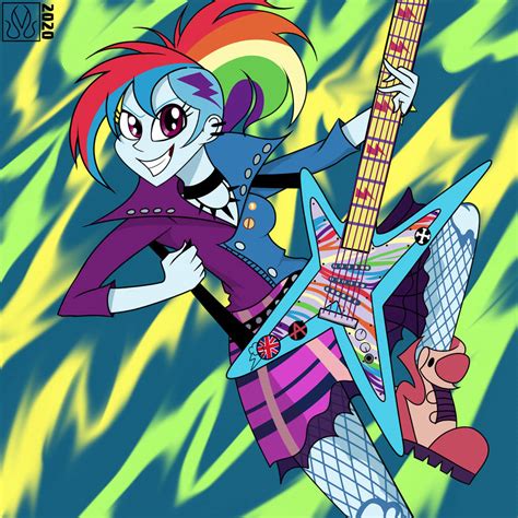 Punk Rockin Rainbow Dash By Dncsamsonart On Deviantart