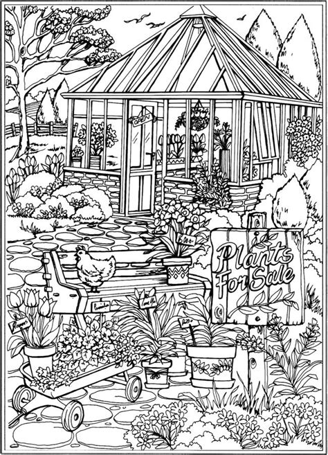 welcome to dover publications creative haven spring scenes coloring book coloring pages nature