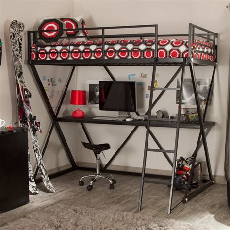 Black Loft Bed With Desk Style Meets Function Homesfeed