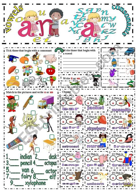 A Or An Esl Worksheet By Liliaamalia