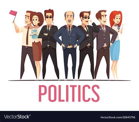 Politics Election People Cartoon Composition Vector Image