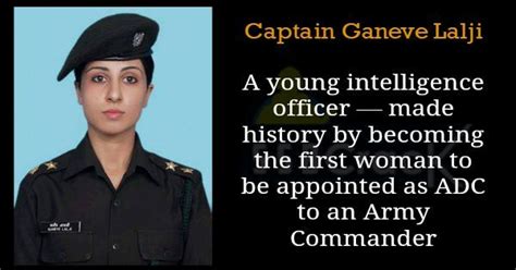 Story Of Captain Ganeve Lalji First Woman Adc To A Commander Will Motivate You Army Women