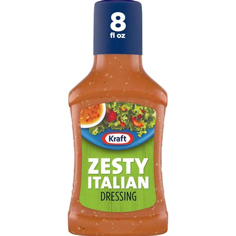 Kraft Zesty Italian Salad Dressing 8 Fl Oz Bottle