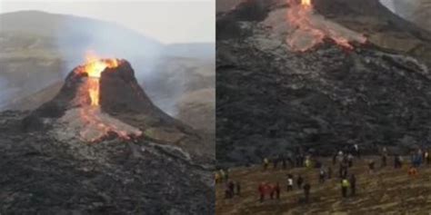 Viral Gunung Meletus Sampai Keluarkan Lahar Panas Malah Jadi Objek
