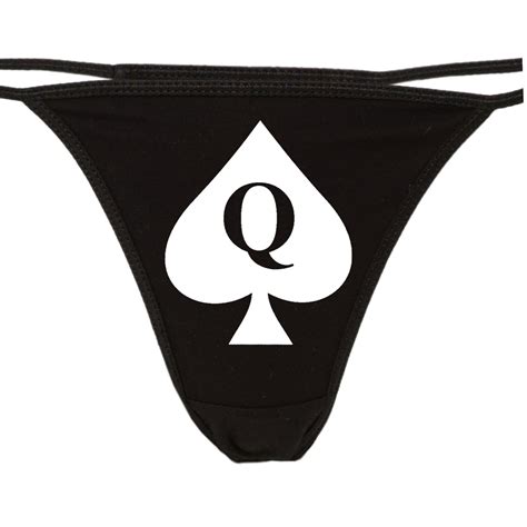 Queen Of Spades Logo On Black Thong Bbc Lovers Owned Slave Hot Sex