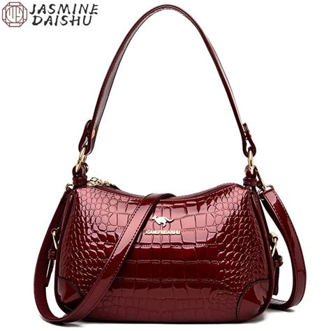 New Ladies Handbags Luxury Leather Crocodile Pattern Women Bags High