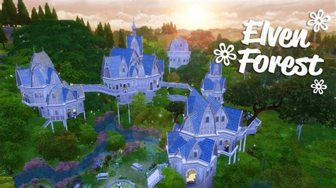 Sims 4 Speed Build Elven Forest Youtube