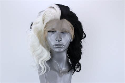 elle half black half white cruella webster wigs
