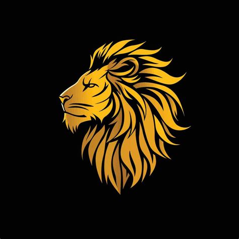 Collection Of Elegant Yellow Gold Lion Head Logo Designs For Branding