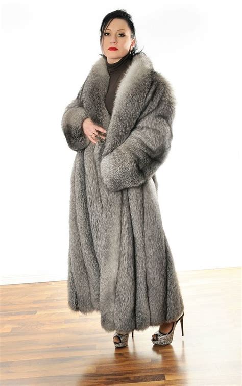 indigo fox fur coat fur fashion fur coat coat