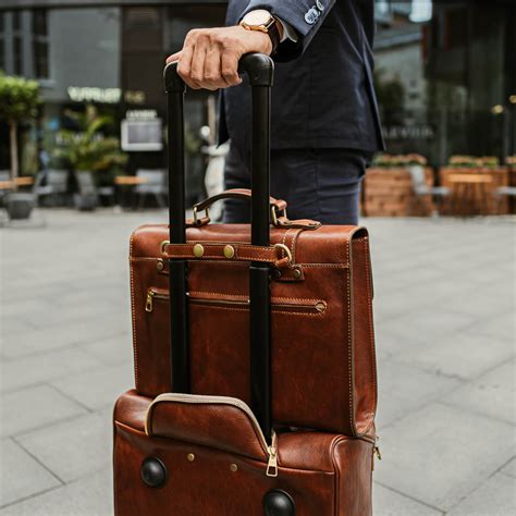 Leather Carry On Bag With Wheels Travel Bags Von Baer