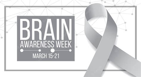 Premium Vector Brain Awareness Week Concept Banner Template With