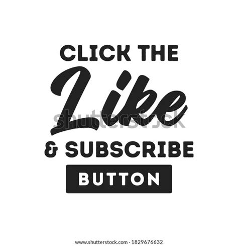 Click Like Subscribe Button Vector Text Stock Vector Royalty Free