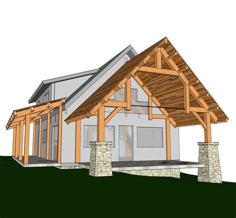 12X12 Timber Frame Gazebo Plan - Cruck Timber Frame Plans