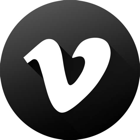 Vimeo Symbol In Social Media Black And White