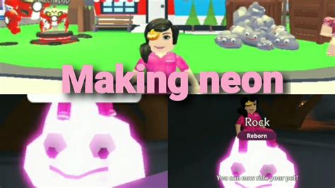 Making Neon Rock Pet In Adopt Me Roblox Youtube