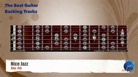 🎸 Nice Jazz In Cm Guitar Backing Track With Scale Map Chart Youtube