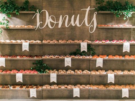 10 Scrumptious Doughnut Displays From Weddings We Love Wedding Donuts