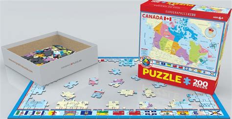Eurographics Puzzle Mapa Kanady 200 Dílků E Shop Maxmax Cz