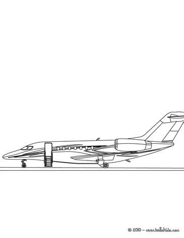 Private jet coloring pages - Hellokids.com