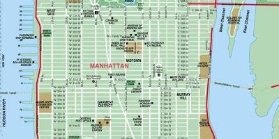 Manhattan Street Map Printable Tourist Map Of English
