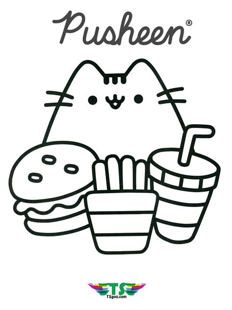 Free Download Pusheen The Cat Coloring Page