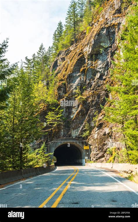 Road Tunnel Mountain Tunnel Through The Rock Mountain Stock Photo Alamy