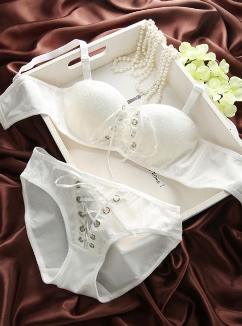 Brand Women Intimates Lingerie Bra Brief Set Lace Dot Japanese Underwear Femal Clothing Set