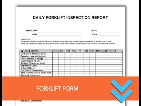 Use this checklist during the field session to evaluate operator proficiency. Free Forklift Checklist Form - Freedform.com - YouTube