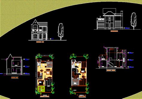 Row House Dwg Block For Autocad Designs Cad
