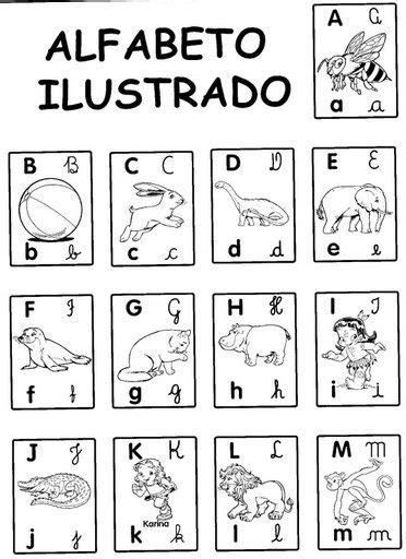 Blog Professor Zezinho Alfabeto Ilustrado Com 4 Letras Diferentes