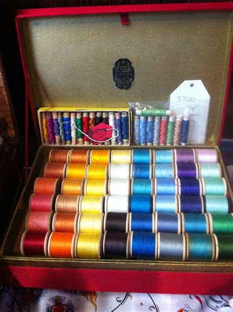 Vintage Sylko Threads And Silks In A Chocolate Box Vintage Thread