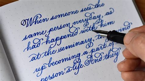 Handwriting Practice Stub Nib Fountain Pen Neat Clean And