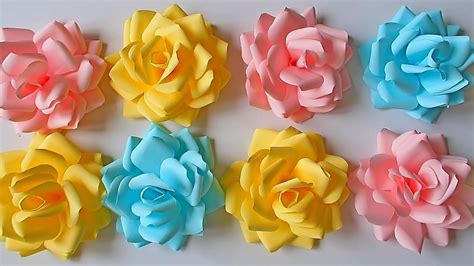 How To Make Paper Rose Flower Diy Handmade Craft Paper Craft Youtube