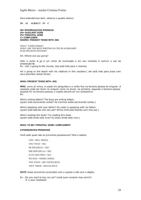 Apostila De Ingles Para Iniciantes Em Pdf